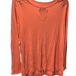Chicos Women's Orange Long Sleeve Top
